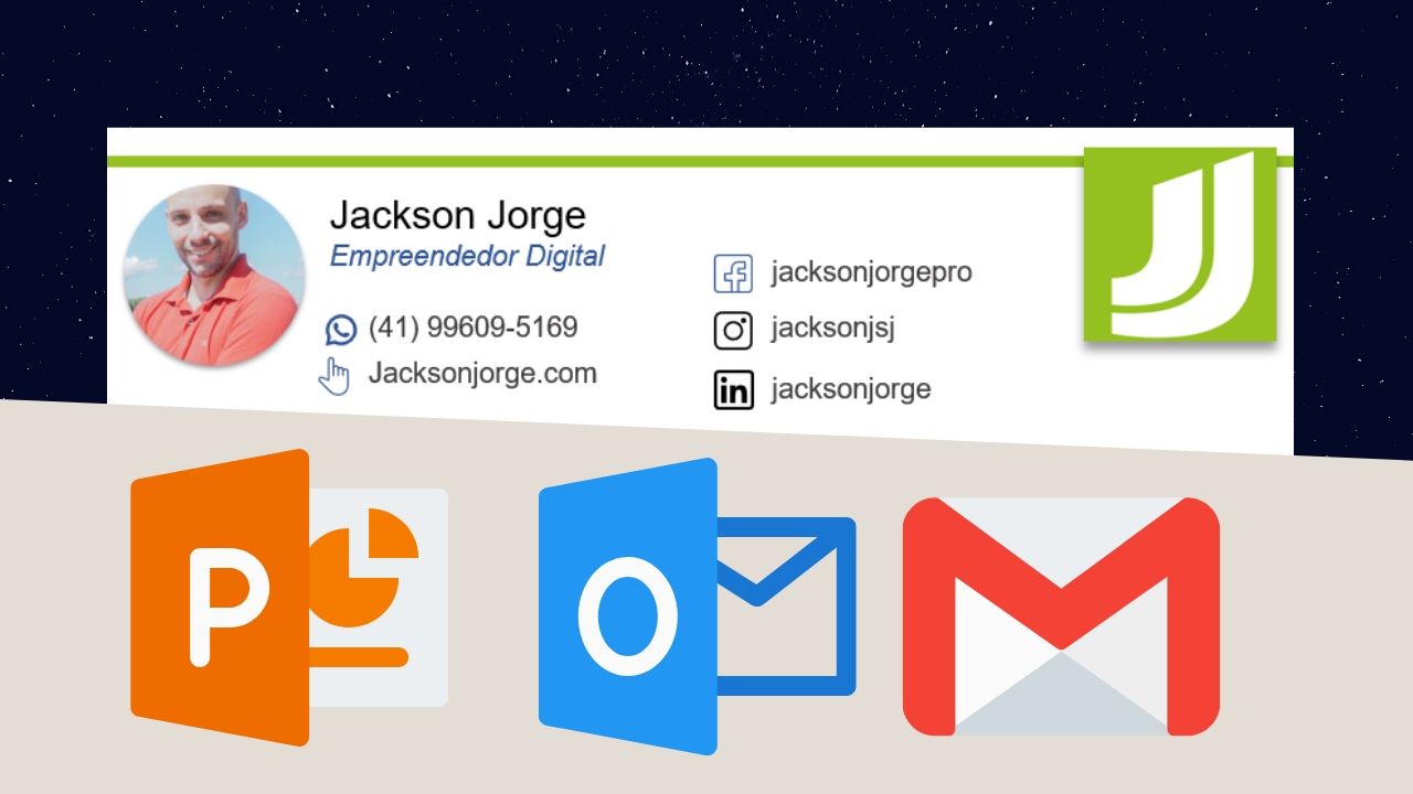 Assinatura de e-mail para Outlook ou Gmail – Rápido e Fácil
